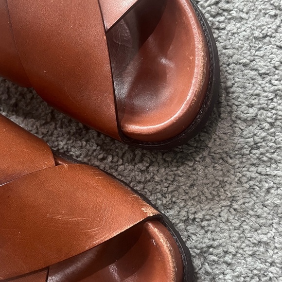 Saint Laurent Brown Leather Sandals - Picture 4 of 7